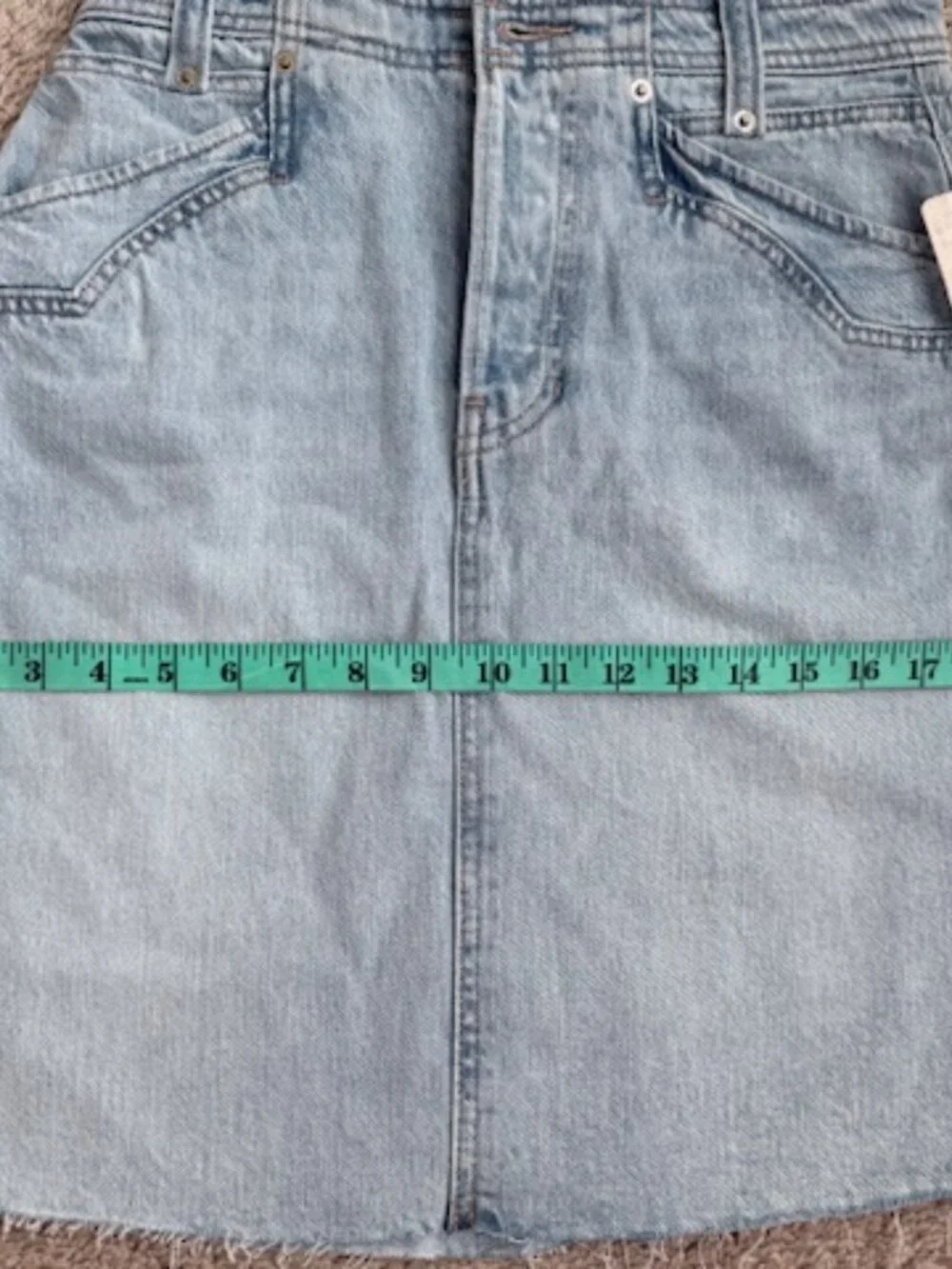 Free People We The Free Suzy Denim Midi Skirt NWT Size 27 Light Wash